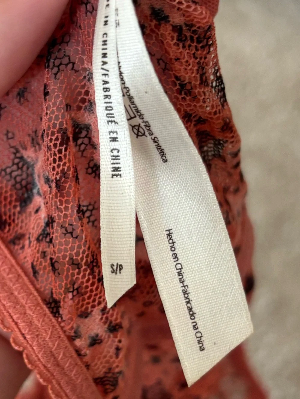 Free People Intimately Red Bralette Mesh Lace Dainty Stars Festival Concert